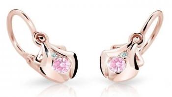 Cutie Jewellery Detské náušnice z ružového zlata C2224-10-X-4 ružová