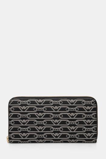 Peňaženka Emporio Armani dámska, čierna farba, EW000366 AF11951