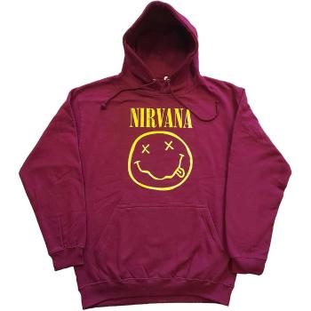 Nirvana mikina Yellow Smiley Červená M