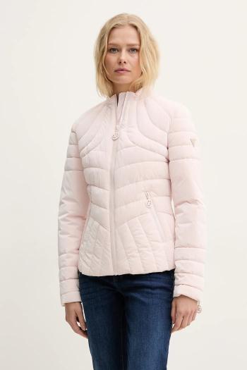 Bunda Guess HELENA dámska, ružová farba, zimná, W5RL61 WH0V0