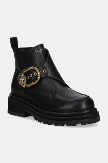 Kožené členkové topánky Kurt Geiger London Mayfair Chunky Boot dámske, čierna farba, na platforme, 3437900109