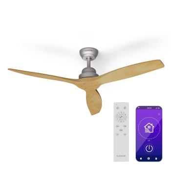 Klarstein Santa Elena Smart 52", Ø 132 cm stropný ventilátor, 9 060 m³/h, lopatky z pravého dreva, 6 nastavení rýchlosti, diaľkové ovládanie