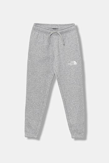 Detské tepláky The North Face TEEN REGULAR TAPERED JOGGERS šedá farba, jednofarebné, NF0A8BHTDYX1