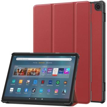 LEATHER Zaklápací kryt pre Amazon Fire Max 11 bordový