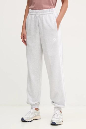 Tepláky adidas Essentials dámske, šedá farba, vzorované, IN6178