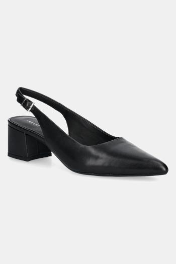 Lodičky Vagabond Shoemakers MARTA čierna farba, na podpätku, s otvorenou pätou, 5928-101-20