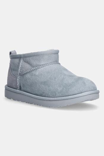 Detské semišové snehule UGG KIDS CLASSIC ULTRA MINI šedá farba, 1130750K