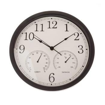 Nástenné hodiny s teplomerom a vlhkomerom 35 cm