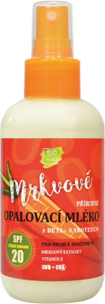 VIVACO Mrkvové opaľovacie mlieko SPF20 s betakaroténom 150 ml