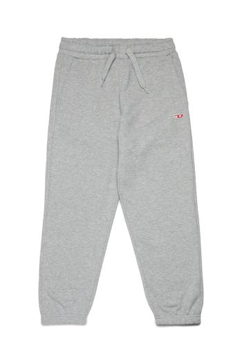 Detské bavlnené tepláky Diesel PGINND TROUSERS šedá farba, jednofarebné, J02235
