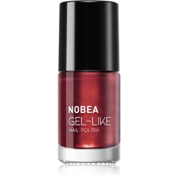 NOBEA Metal Gel-like Nail Polish lak na nechty s gélovým efektom odtieň Polish Ruby 6 ml