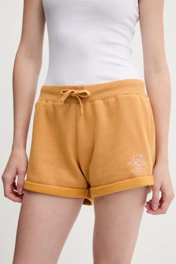 Šortky Rip Curl zelená farba, s nášivkou, vysoký pás