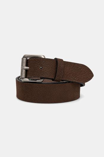 Kožený opasok Timberland pánske, hnedá farba, TB0A2Q7W2421