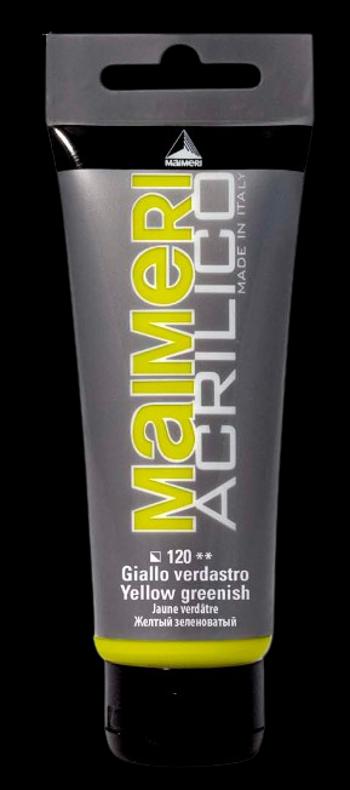 MAIMERI ACRILICO - Akrylové farby 120 - yellow greenish, 0,075 L