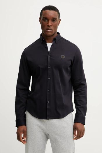 Košeľa BOSS Green pánska, tmavomodrá farba, regular, s golierom button-down, 50533163