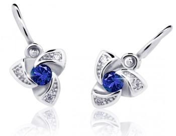 Cutie Jewellery Detské náušnice z bieleho zlata C2203-10-X-2 modrá