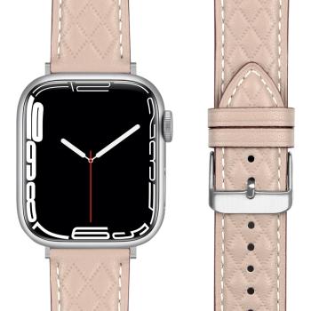 LATTICE BAND Kožený remienok pre Apple Watch SE / SE 2022 / SE 2023 (40mm) béžový