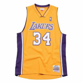 Mitchell & Ness Los Angeles Lakers #34 Shaquille O'Neal yellow Swingman Jersey (SMJYGS18179) - 3XL