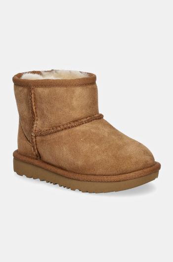 UGG gyerek hócipő velúrból CLASSIC MINI II barna, 1017715T