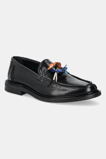 Kožené mokasíny Filling Pieces Loafer Bouquet čierna farba, 44278131861