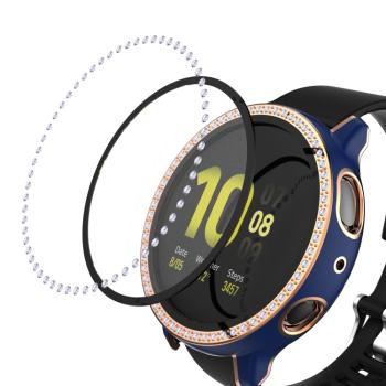 DIAMOND Plastový kryt s ochranným sklom Samsung Galaxy Watch Active 2 44mm tmavomodrý