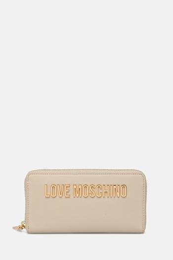 Peňaženka Love Moschino dámska, béžová farba, JC5611PP1