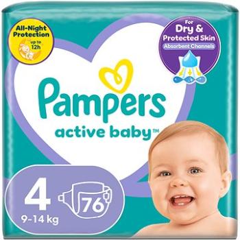 PAMPERS Active Baby veľkosť 4 (76 ks) 9 – 14 kg (8001090949615)