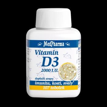 MEDPHARMA Vitamín D3 2000 I.U., 107 tabliet