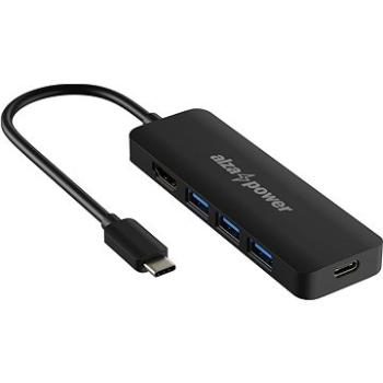 AlzaPower USB-C Dock Station 5 v 1 čierna (APW-HCC5B)