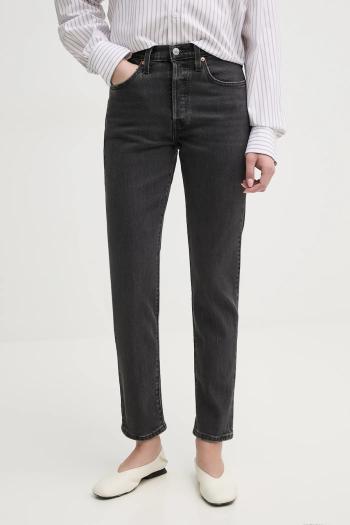 Rifle Levi's 501 SKINNY dámske, šedá farba, 29502