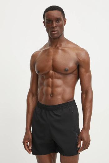 Plavkové šortky Calvin Klein čierna farba, KM0KM01096