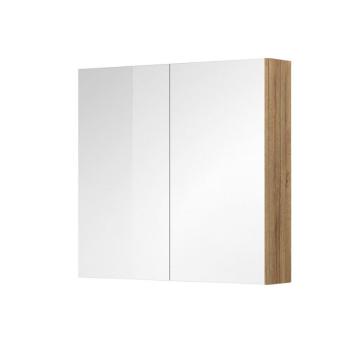 MEREO - Aira, Mailo, Opto, Vigo, Ponte kúpeľňová galerka 80 cm, zrkadlová skrinka, dub Riviera CN717GR
