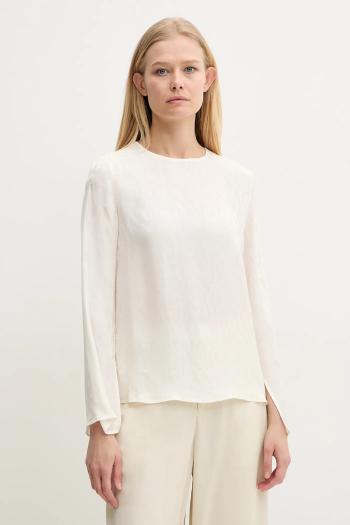 Blúzka Armani Exchange dámska, béžová farba, vzorovaná, XW000149 AF10842