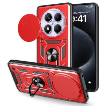 RING CAMERA Kryt s držiakom pre Xiaomi Redmi Note 14 Pro červený