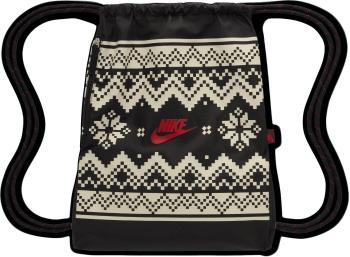 Nike Heritage Holiday Taška na šnúrku Black/White Fair Isle