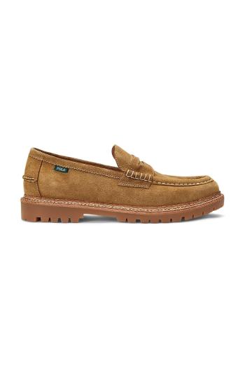 Semišové mokasíny Polo Ralph Lauren Jett Penny pánske, béžová farba, 803961421002