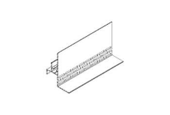 Počiatočná / spodný profil s ventilačnou mriežkou 9567, 3000 mm, TWINSON O-WALL Čierny profil