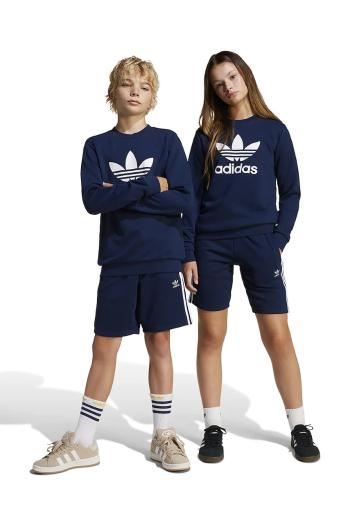 Detské krátke nohavice adidas Originals tmavomodrá farba, s nášivkou, nastaviteľný pás JD1646