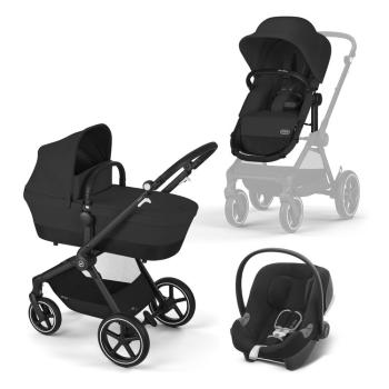 CYBEX Kočík kombinovaný EOS Moon Black Gold + Autosedačka Aton B2