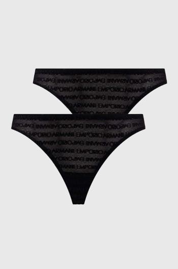 Nohavičky Emporio Armani Underwear 2-pak čierna farba, 163337 3F204