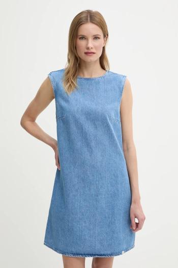 Rifľové šaty Calvin Klein Jeans mini, rovný strih, J20J225170