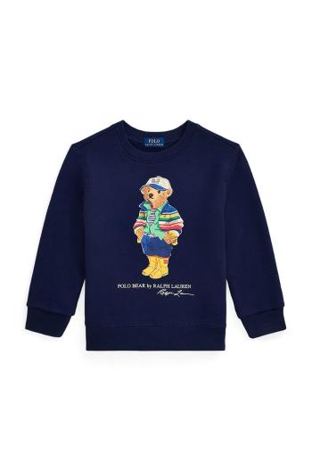 Detská mikina Polo Ralph Lauren tmavomodrá farba, s potlačou, 322975028001
