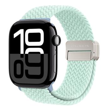 DUX BRAIDED Nylonový remienok pre Apple Watch 10 46mm svetlozelený