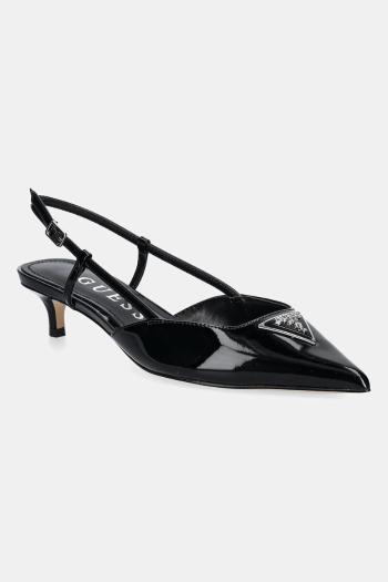 Kožené lodičky Guess JESSON čierna farba, FLPJES PAT05
