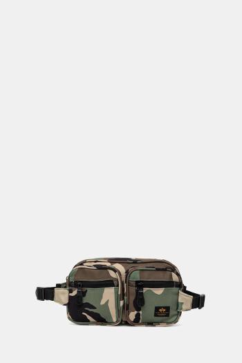 Malá taška Alpha Industries Label Waist Bag zelená farba, 156943