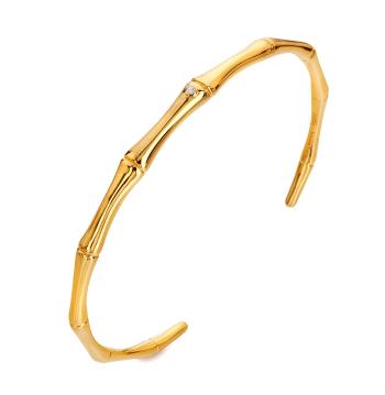 Hot Diamonds Pevný pozlátený náramok s diamantom Golden Edit Hope DC220