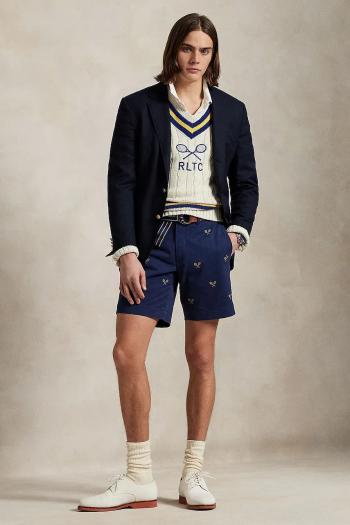 Bavlnené šortky Polo Ralph Lauren tmavomodrá farba, 710963496