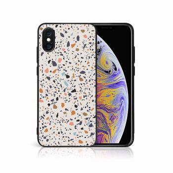 MY ART Ochranný kryt pre Apple iPhone X / XS BEIGE TERRAZZO (162)