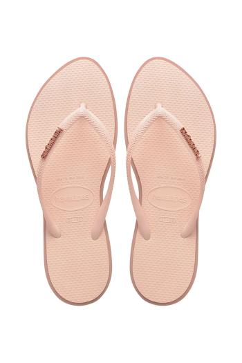 Šľapky Havaianas SLIM POINT dámske, ružová farba, 4149584.3544