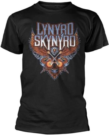 Lynyrd Skynyrd Tričko Crossed Guitars Unisex Black S